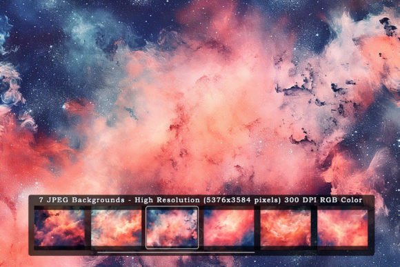 7 Salmon Galaxy Sky Textures: A Designer's Creative Resource