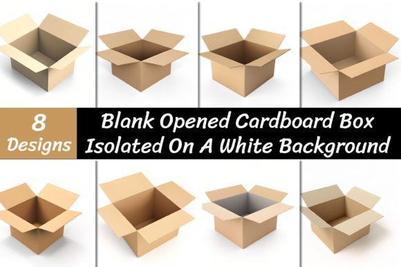 Blank Opened Cardard Box Backgrounds: A Designer's Essential Asset