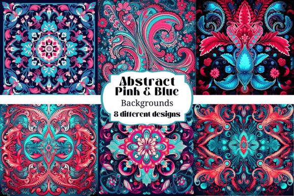 Blue & Pink Ornate Abstract Backgrounds: Unlocking Creative Potential