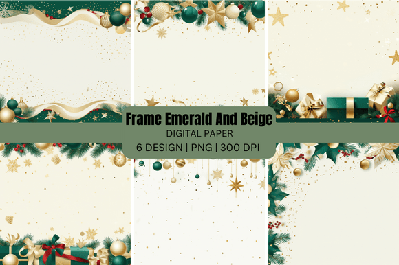 Christmas Emerald and Beige Backgrounds: Elevate Your Holiday Designs