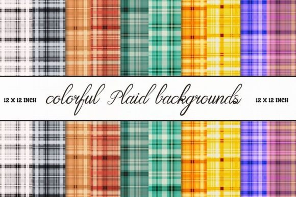 Colorful Plaid Scrapbook Backgrounds: A Designer's Go-To Pattern