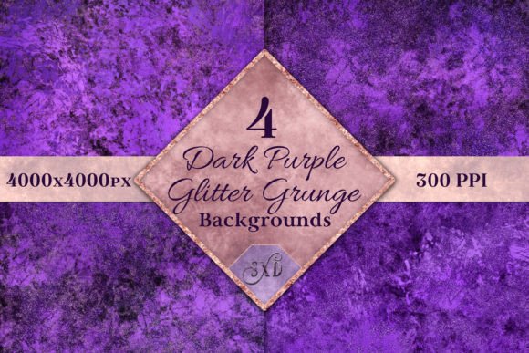 Dark Purple Glitter Grunge Backgrounds: Depth & Texture for Modern Design