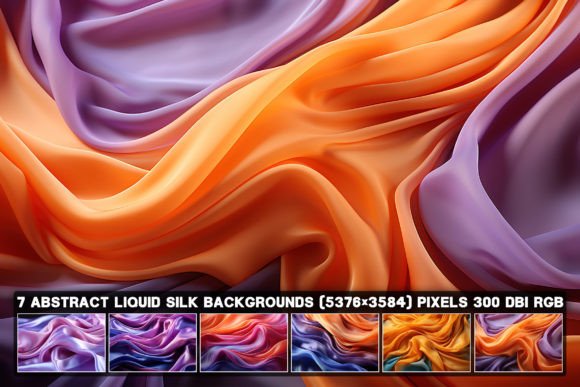 Elevate Your Projects with 7 Abstract Liquid Silk Backgrounds