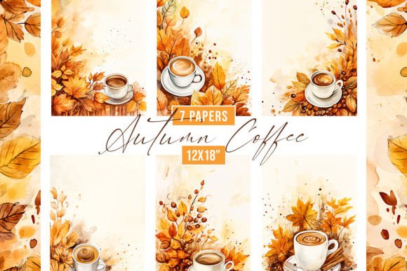 Embrace Autumn's Warmth: Watercolor Coffee Backgrounds for Creatives