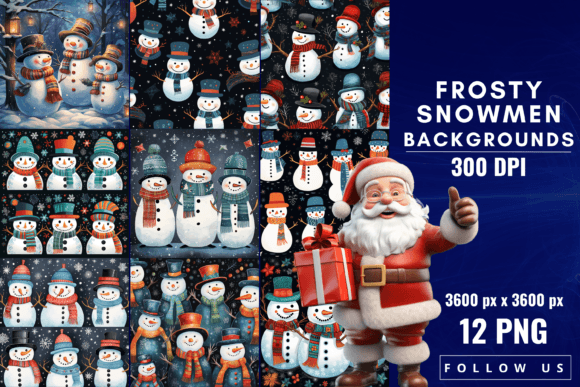 Embrace the Whimsy of Frosty Snowmen Backgrounds