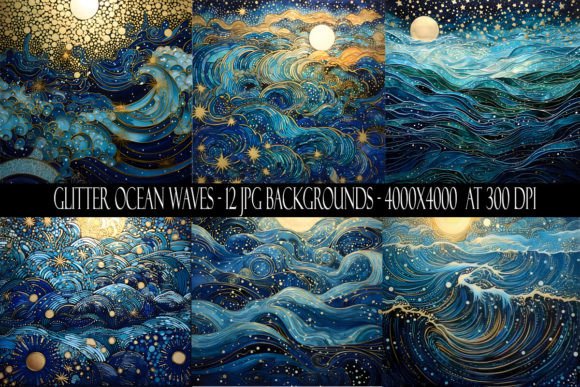 Glitter Ocean Wave Backgrounds: A Digital Designer's Guide
