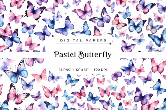 Soft Hues and Whimsical Wings: Working with Pastel Butterfly Watercolor Backgrounds