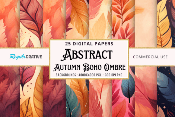 Warm Up Your Projects with Autumn Boho Ombre Backgrounds
